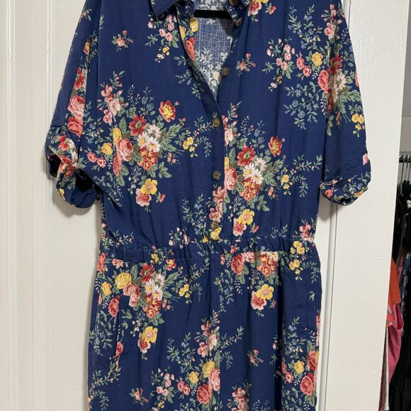 Sezane JOAN JUMPSUIT Blue Floral Size 42 10 - Picture 3 of 3